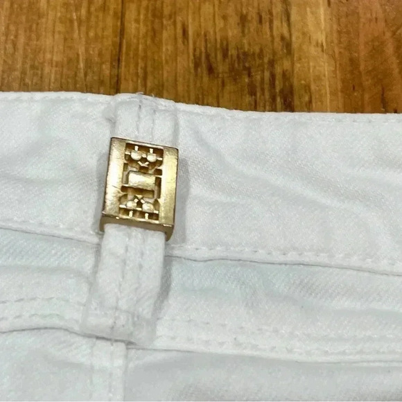 Black label by Chicos white jeans with gold hardware - Picture 10 of 11